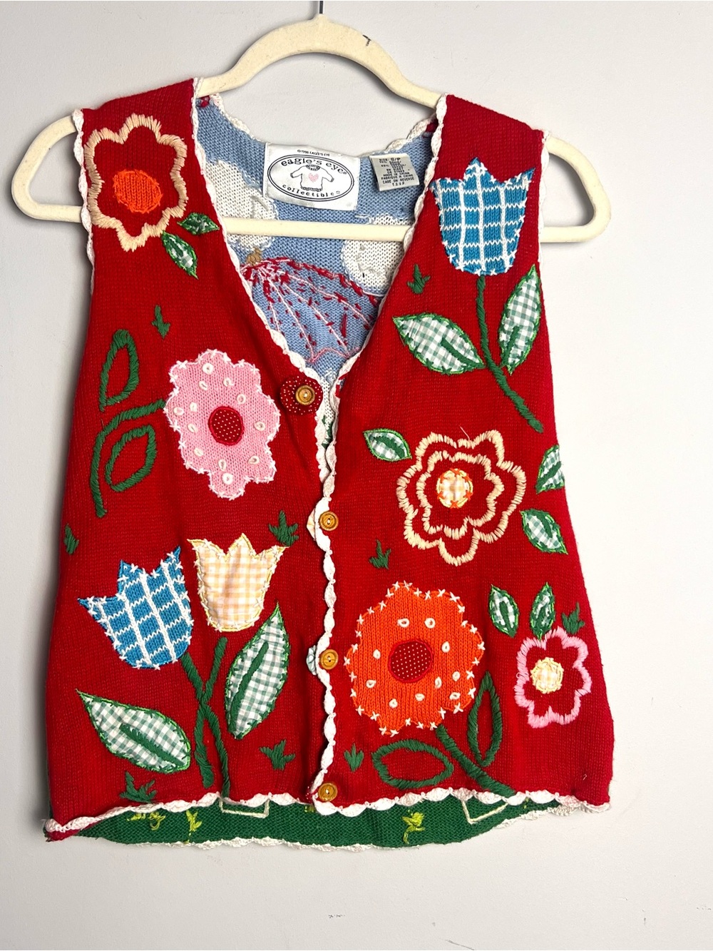 Vintage Floral Appliqué Boho Vest All over Print